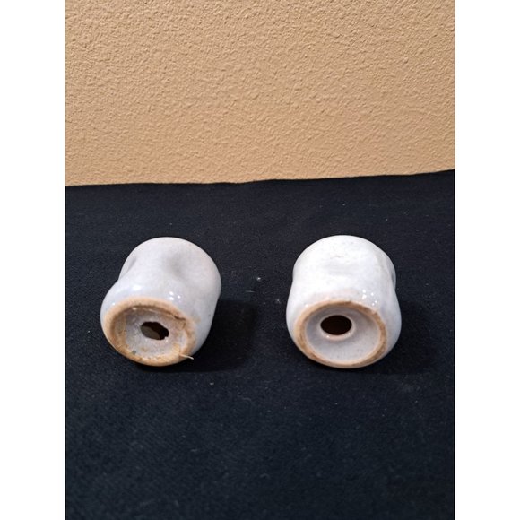 Russel Wright Salt and Pepper Shakers Gray Mid-Century Modern Steubenville - Picture 2 of 3